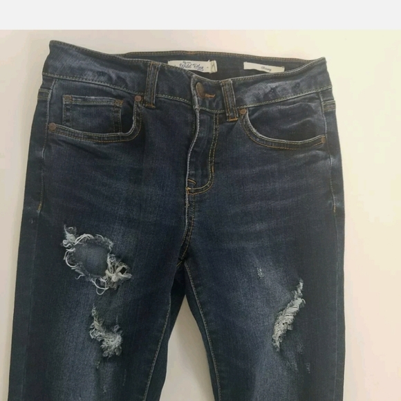 Wild Blue Jeans Juniors Size 1 Sadie Robertson Collection Skinny Distressed - Picture 1 of 12